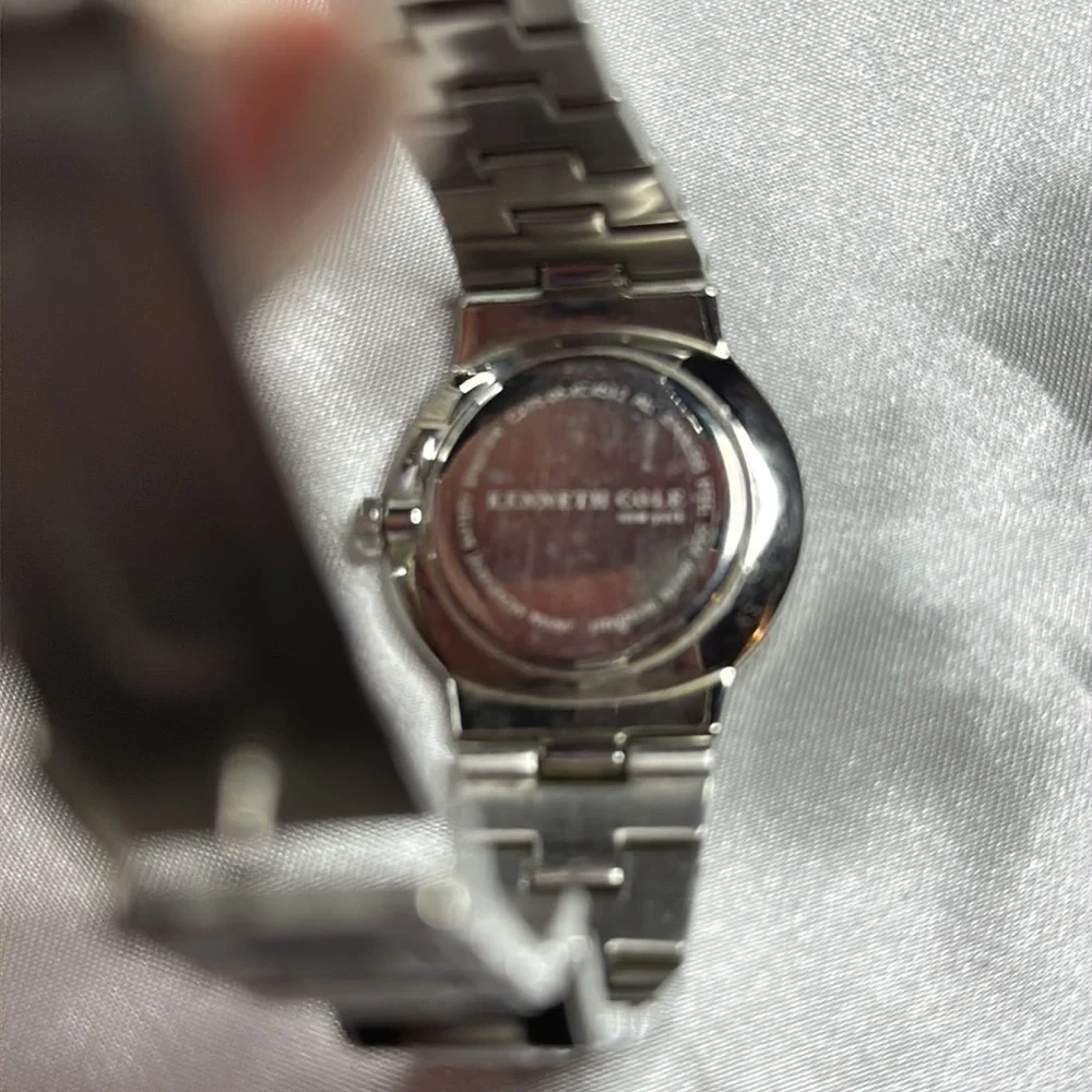 Kenneth Cole Men’s Watch Stainless and Mother of Pearl Face 30M Water Resistant